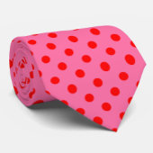 Rot auf rosa Polka Dots Design Krawatte