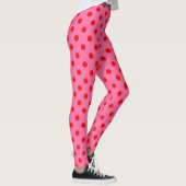 Rot auf rosa Polka Dots Design Leggings