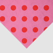 Rot auf rosa Polka Dots Design Seidenpapier (Ausschnitt)