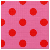 Rot auf rosa Polka Dots Design Stoff (Nahaufnahme)