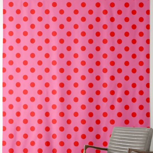 Rot auf rosa Polka Dots Design Stoff