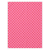 Rot auf rosa Polka Dots Design Tischdecke (Vorderseite)