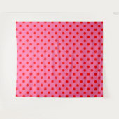 Rot auf rosa Polka Dots Design Wandteppich (Vorderseite (Horizontal))