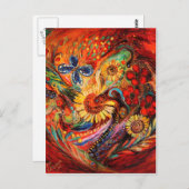 Rot auf Rot Postkarte (Vorne/Hinten)