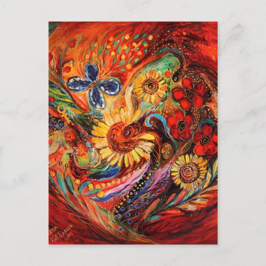 Rot auf Rot Postkarte (Vorderseite)