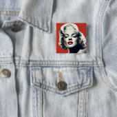 Rot auf roten Lippen Marilyn Button (Beispiel)