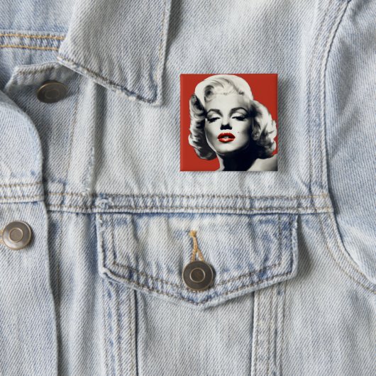 Rot auf roten Lippen Marilyn Button (Beispiel)