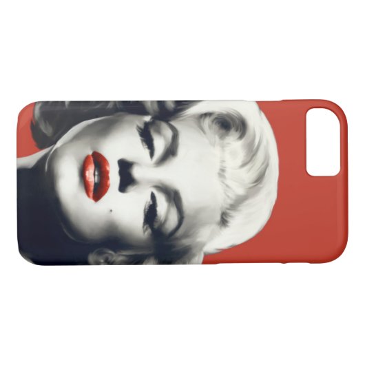 Rot auf roten Lippen Marilyn Case-Mate iPhone Hülle (Rückseite (Horizontal))
