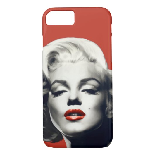 Rot auf roten Lippen Marilyn Case-Mate iPhone Hülle (Rückseite)