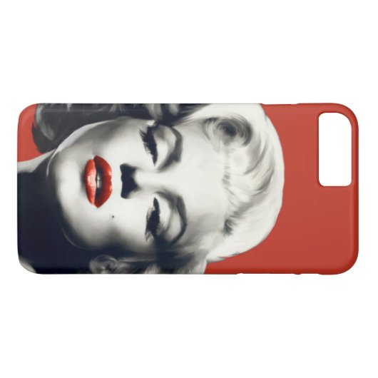 Rot auf roten Lippen Marilyn Case-Mate iPhone Hülle (Rückseite (Horizontal))