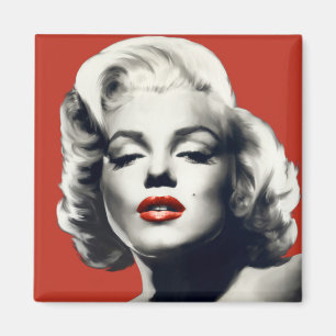 Rot auf roten Lippen Marilyn Magnet