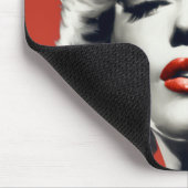 Rot auf roten Lippen Marilyn Mousepad (Ecke)