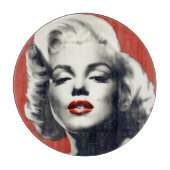 Rot auf roten Lippen Marilyn Schneidebrett (Vorderseite)