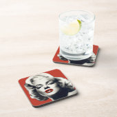 Rot auf roten Lippen Marilyn Untersetzer (Rechte Seite)