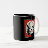 Rot auf roten Lippen Marilyn Zweifarbige Tasse (VorderseiteRechts)