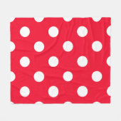 Rot auf Schnee Fleecedecke (Vorderseite (Horizontal))