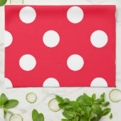 Rot auf Schnee Geschirrtuch (Gefaltet)