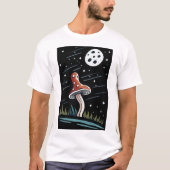 Rot auf schwarzem Pilz für weiße Hintergründe) T-Shirt (Vorderseite)