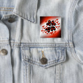 Rot auf schwarzen Herzen Button (Beispiel)