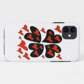 Rot auf schwarzen Herzen Case-Mate iPhone Hülle (Rückseite (Horizontal))