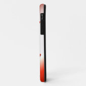 Rot auf schwarzen Herzen Case-Mate iPhone Hülle (Hinten/Links)