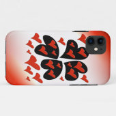 Rot auf schwarzen Herzen Case-Mate iPhone Hülle (Rückseite (Horizontal))