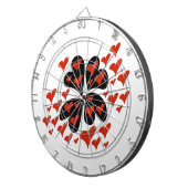 Rot auf schwarzen Herzen Dartscheibe (Vorderseite rechts)
