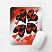 Rot auf schwarzen Herzen Mousepad (Mit Mouse)