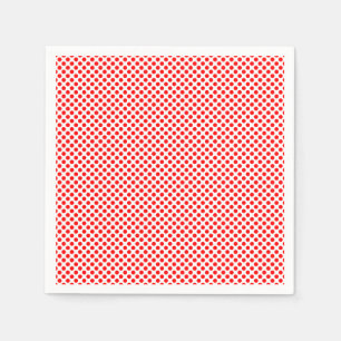 Rot auf weißem Polka-Dotierpapier Serviette