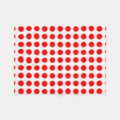 Rot auf weißen, großen horizontalen Polka-Punkten Fleecedecke (Vorderseite (Horizontal))