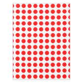 Rot auf weißen, großen horizontalen Polka-Punkten Tischdecke (Vorderseite)