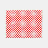 Rot auf weißen Polka-Dosen mittlerer Größe Fleecedecke (Vorderseite (Horizontal))