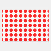Rot auf weißen, verschiedenen Größen horizontal Po Geschenkpapier Set (Vorderseite)