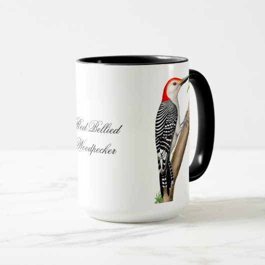 Rot aufgeblähte Specht-kundengerechte Tasse (VorderseiteRechts)