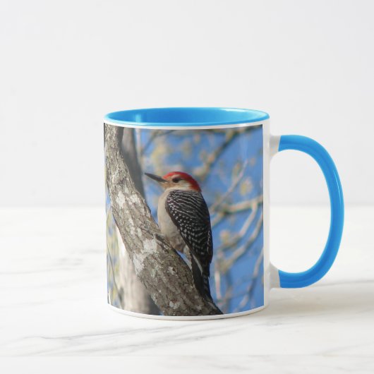 Rot-aufgeblähte Specht-Tasse Tasse (Rechts)