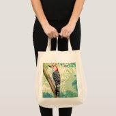 Rot aufgeblähte Specht-wilde Vogel-Tasche Tragetasche (Vorderseite (Produkt))