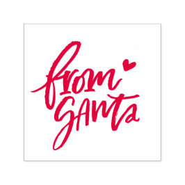 Rot aus der Santa Briefmarke gebürstet | Weihnacht Permastempel