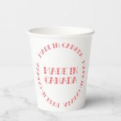 Rot aus Kanada Pappbecher (Rückseite)