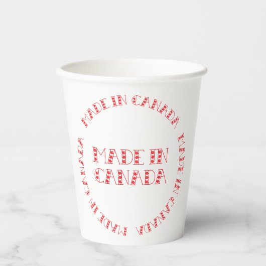 Rot aus Kanada Pappbecher (Vorderseite)