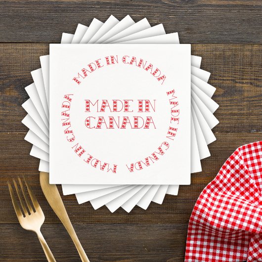 Rot aus Kanada Serviette