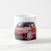 Rot-Auto Fiats 500 Abarth Kaffeetasse (Mittel)