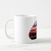Rot-Auto Fiats 500 Abarth Kaffeetasse (Links)