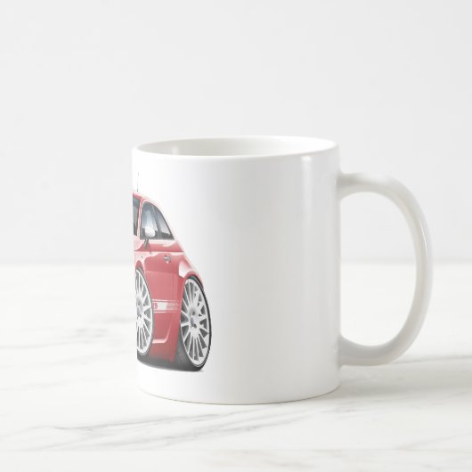 Rot-Auto Fiats 500 Abarth Kaffeetasse (Rechts)