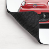 Rot-Auto Fiats 500 Abarth Mousepad (Ecke)