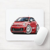Rot-Auto Fiats 500 Abarth Mousepad (Mit Mouse)