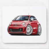 Rot-Auto Fiats 500 Abarth Mousepad (Vorne)