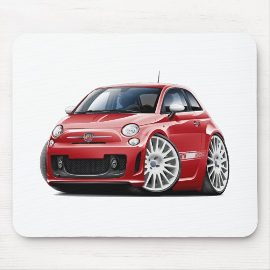 Rot-Auto Fiats 500 Abarth Mousepad (Vorne)