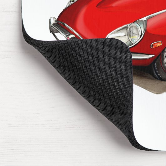 Rot-Auto Jaguars XKE Mousepad (Ecke)