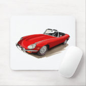 Rot-Auto Jaguars XKE Mousepad (Mit Mouse)