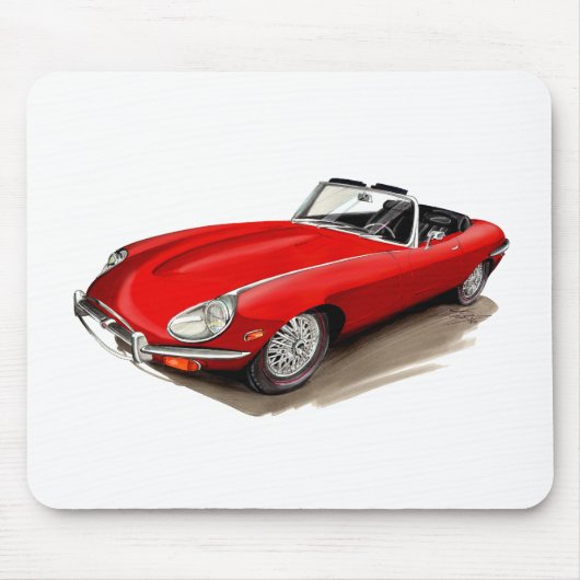 Rot-Auto Jaguars XKE Mousepad (Vorne)